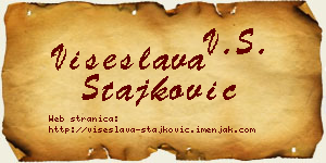 Višeslava Stajković vizit kartica